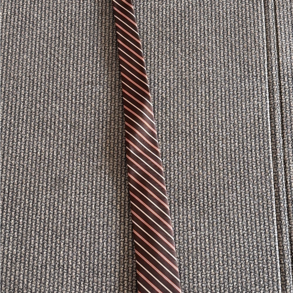 Sears Brown and Red Striped Tie